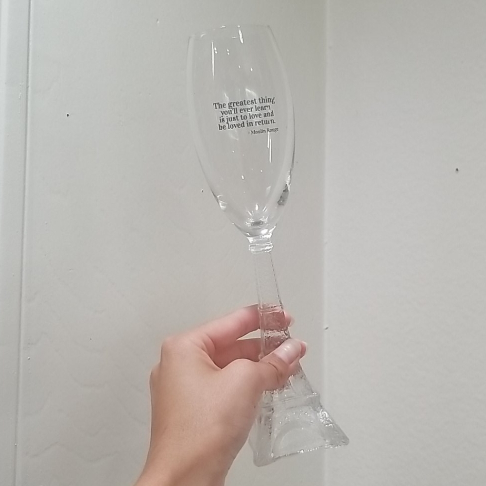 Eiffel Tower wine glass